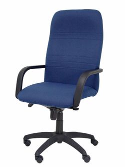 Modelo Letur - Sillón de dirección ergonómico con mecanismo basculante y regulable en altura - Asiento y respaldo tapizados en tejido BALI color azul marino