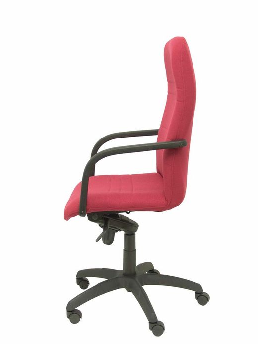 Modelo Letur - Sillón de dirección ergonómico con mecanismo basculante y regulable en altura - Asiento y respaldo tapizados en tejido BALI color granate