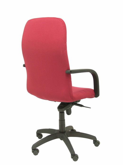 Modelo Letur - Sillón de dirección ergonómico con mecanismo basculante y regulable en altura - Asiento y respaldo tapizados en tejido BALI color granate
