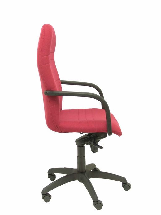 Modelo Letur - Sillón de dirección ergonómico con mecanismo basculante y regulable en altura - Asiento y respaldo tapizados en tejido BALI color granate