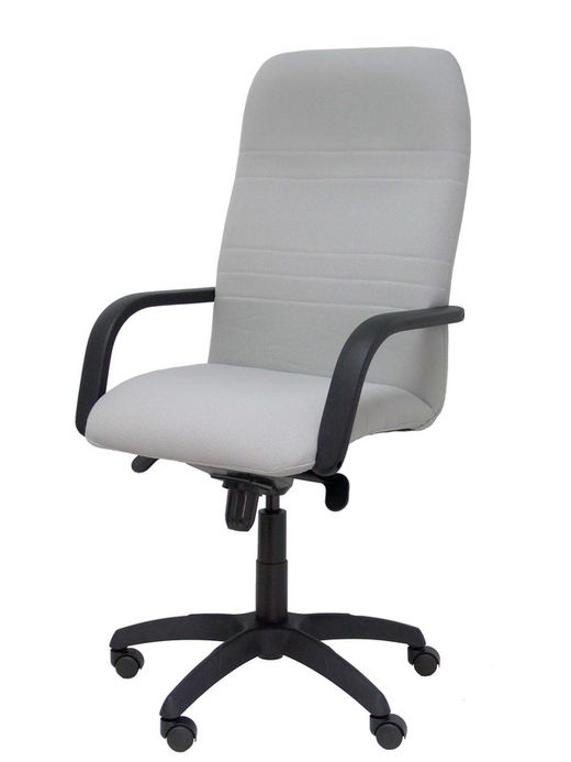 Modelo Letur - Sillón de dirección ergonómico con mecanismo basculante y regulable en altura - Asiento y respaldo tapizados en tejido BALI color gris