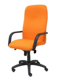 Modelo Letur - Sillón de dirección ergonómico con mecanismo basculante y regulable en altura - Asiento y respaldo tapizados en tejido BALI color naranja