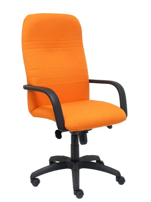 Modelo Letur - Sillón de dirección ergonómico con mecanismo basculante y regulable en altura - Asiento y respaldo tapizados en tejido BALI color naranja