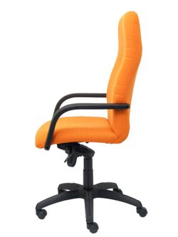 Modelo Letur - Sillón de dirección ergonómico con mecanismo basculante y regulable en altura - Asiento y respaldo tapizados en tejido BALI color naranja