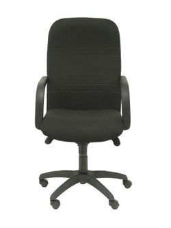 Modelo Letur - Sillón de dirección ergonómico con mecanismo basculante y regulable en altura - Asiento y respaldo tapizados en tejido BALI color negro