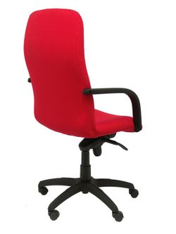 Modelo Letur - Sillón de dirección ergonómico con mecanismo basculante y regulable en altura - Asiento y respaldo tapizados en tejido BALI color rojo