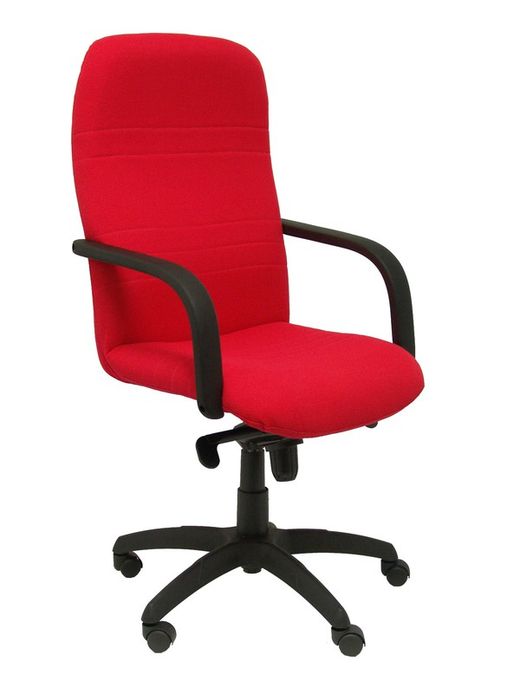 Modelo Letur - Sillón de dirección ergonómico con mecanismo basculante y regulable en altura - Asiento y respaldo tapizados en tejido BALI color rojo