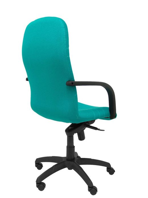 Modelo Letur - Sillón de dirección ergonómico con mecanismo basculante y regulable en altura - Asiento y respaldo tapizados en tejido BALI color turquesa