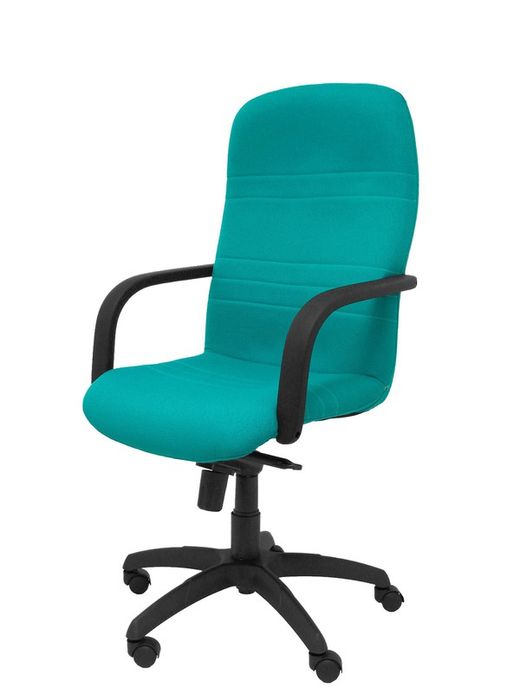 Modelo Letur - Sillón de dirección ergonómico con mecanismo basculante y regulable en altura - Asiento y respaldo tapizados en tejido BALI color turquesa
