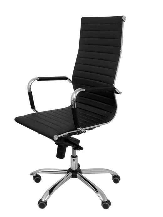 Modelo Madroño - Sillón de oficina ergonómico con mecanismo basculante multiposición y regulable en altura - Asiento y respaldo tapizados en similpiel color negro