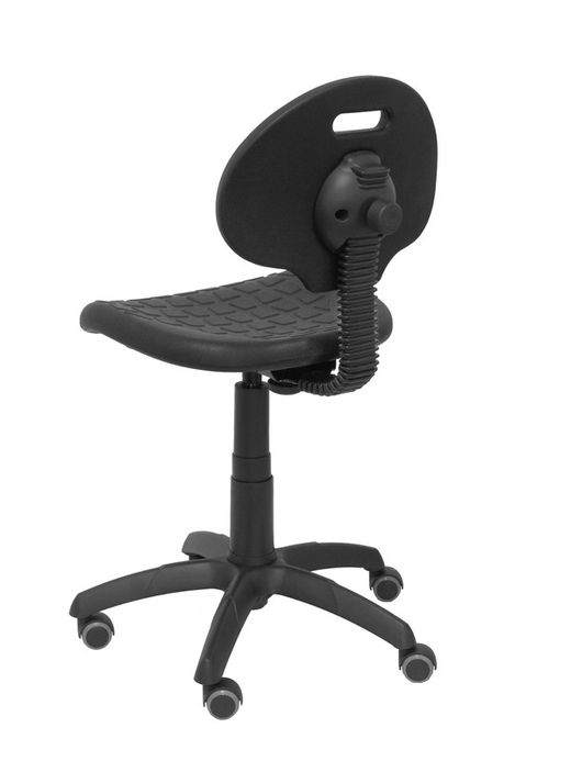 Modelo Nargo - Silla de oficina ergonómica, giratorio y regulable en altura - Asiento y respaldo de poliuretano inyectado de alta resistencia - Color negro