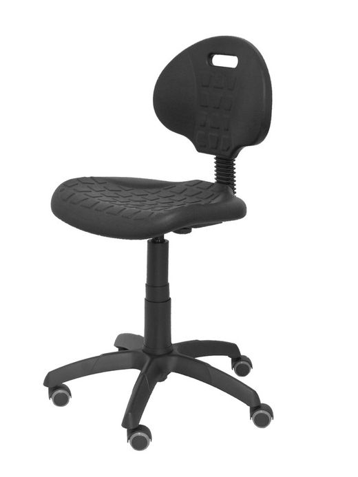 Modelo Nargo - Silla de oficina ergonómica, giratorio y regulable en altura - Asiento y respaldo de poliuretano inyectado de alta resistencia - Color negro