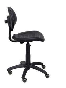 Modelo Nargo - Silla de oficina ergonómica, giratorio y regulable en altura - Asiento y respaldo de poliuretano inyectado de alta resistencia - Color negro