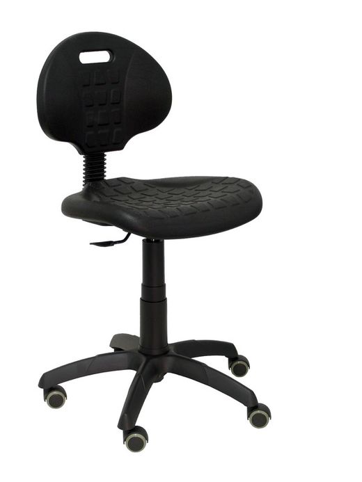 Modelo Nargo - Silla de oficina ergonómica, giratorio y regulable en altura - Asiento y respaldo de poliuretano inyectado de alta resistencia - Color negro