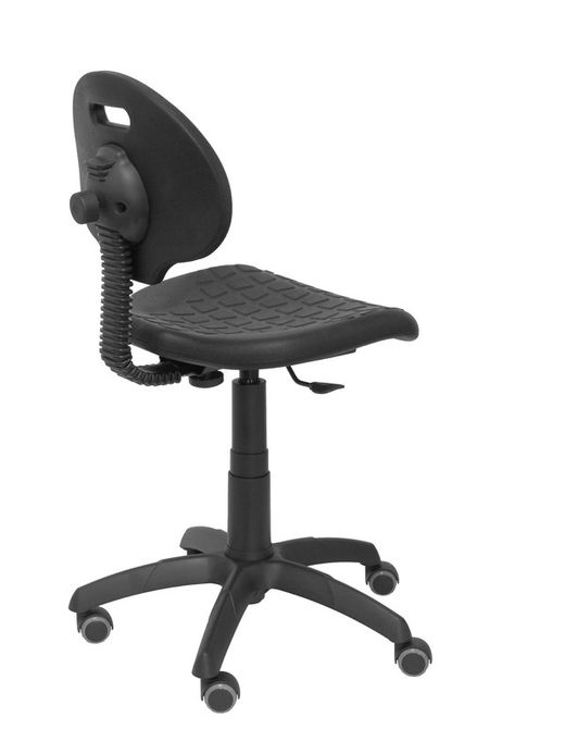 Modelo Nargo - Silla de oficina ergonómica, giratorio y regulable en altura - Asiento y respaldo de poliuretano inyectado de alta resistencia - Color negro