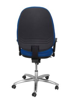 Modelo Ontur - Silla de oficina ergonómica con mecanismo sincro y regulable en altura - Asiento y respaldo tapizados en tejido de malla color azul.
