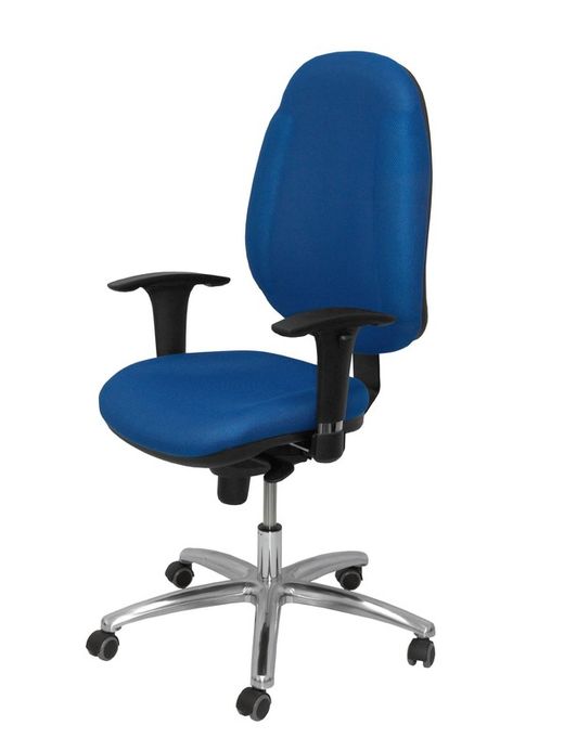Modelo Ontur - Silla de oficina ergonómica con mecanismo sincro y regulable en altura - Asiento y respaldo tapizados en tejido de malla color azul.