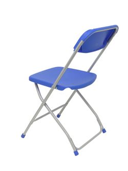 Modelo Polyfold - Pack 5 sillas plegable de conferencia  Asiento y respaldo de polipropileno color azul