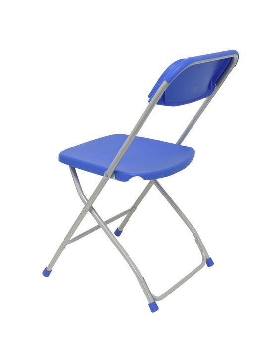 Modelo Polyfold - Pack 5 sillas plegable de conferencia  Asiento y respaldo de polipropileno color azul