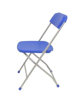 Modelo Polyfold - Pack 5 sillas plegable de conferencia  Asiento y respaldo de polipropileno color azul