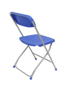 Modelo Polyfold - Pack 5 sillas plegable de conferencia  Asiento y respaldo de polipropileno color azul