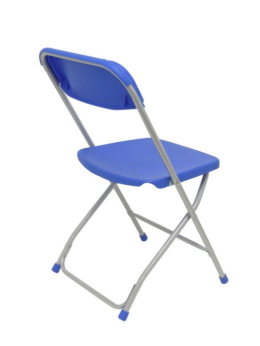 Modelo Polyfold - Pack 5 sillas plegable de conferencia  Asiento y respaldo de polipropileno color azul