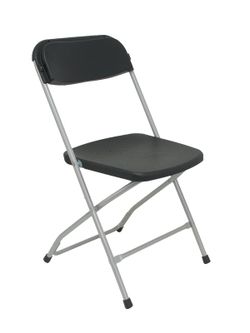 Modelo Polyfold - Pack 5 sillas plegable de conferencia  Asiento y respaldo de polipropileno color negro