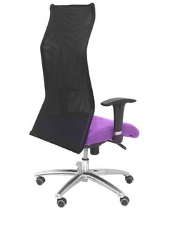 Modelo Sahuco - Sillón de dirección ergonómico con mecanismo sincro y regulable en altura - Respaldo de malla transpirable y asiento tapizados en tejido BALI color lila