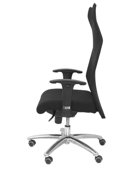 Modelo Sahuco - Sillón de dirección ergonómico con mecanismo sincro y regulable en altura - Respaldo de malla transpirable y asiento tapizados en tejido BALI color negro