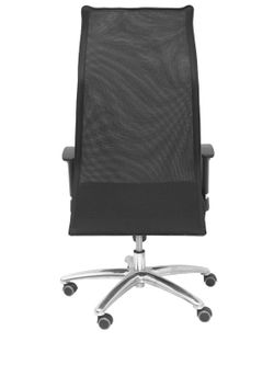 Modelo Sahuco - Sillón de dirección ergonómico con mecanismo sincro y regulable en altura - Respaldo de malla transpirable y asiento tapizados en tejido BALI color negro