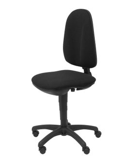 Modelo San Pedro - Silla de oficina ergonómica con mecanismo de contacto permanente, regulable en altura y respaldo con forma anatómica - Asiento y respaldo tapizados en tejido ARAN color negro