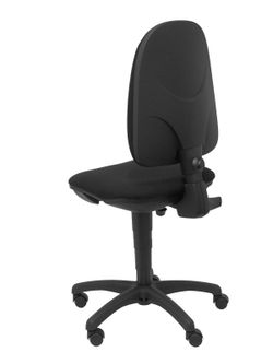 Modelo San Pedro - Silla de oficina ergonómica con mecanismo de contacto permanente, regulable en altura y respaldo con forma anatómica - Asiento y respaldo tapizados en tejido ARAN color negro
