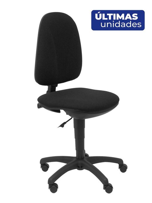 Modelo San Pedro - Silla de oficina ergonómica con mecanismo de contacto permanente, regulable en altura y respaldo con forma anatómica - Asiento y respaldo tapizados en tejido ARAN color negro