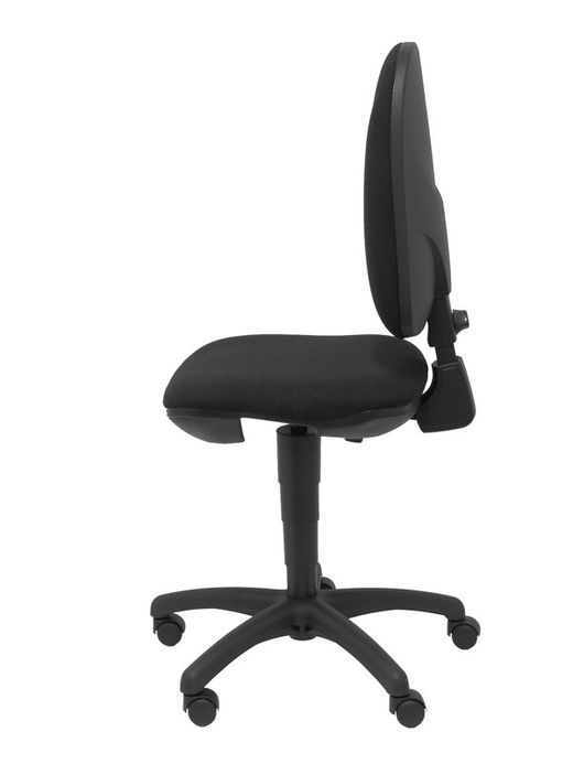 Modelo San Pedro - Silla de oficina ergonómica con mecanismo de contacto permanente, regulable en altura y respaldo con forma anatómica - Asiento y respaldo tapizados en tejido ARAN color negro