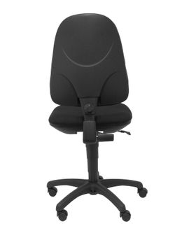 Modelo San Pedro - Silla de oficina ergonómica con mecanismo de contacto permanente, regulable en altura y respaldo con forma anatómica - Asiento y respaldo tapizados en tejido ARAN color negro