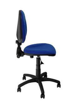 Modelo Saturn - Silla de oficina ergonómica con mecanismo de contacto permanente y regulable en altura - Asiento y respaldo tapizados en tejido ARAN color azul