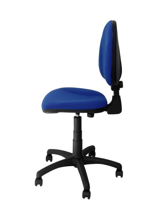 Modelo Saturn - Silla de oficina ergonómica con mecanismo de contacto permanente y regulable en altura - Asiento y respaldo tapizados en tejido ARAN color azul