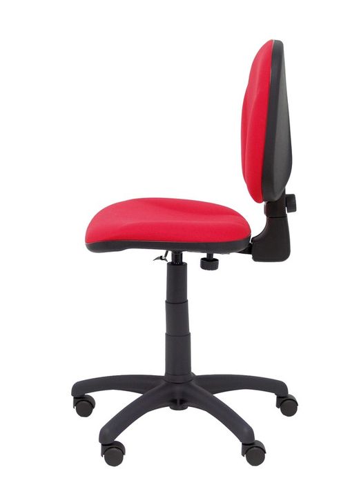 Modelo Saturn - Silla de oficina ergonómica con mecanismo de contacto permanente y regulable en altura - Asiento y respaldo tapizados en tejido ARAN color rojo