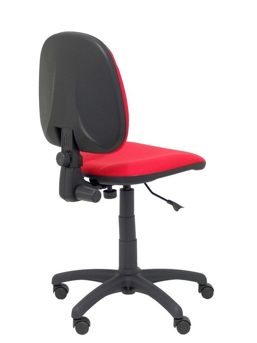 Modelo Saturn - Silla de oficina ergonómica con mecanismo de contacto permanente y regulable en altura - Asiento y respaldo tapizados en tejido ARAN color rojo
