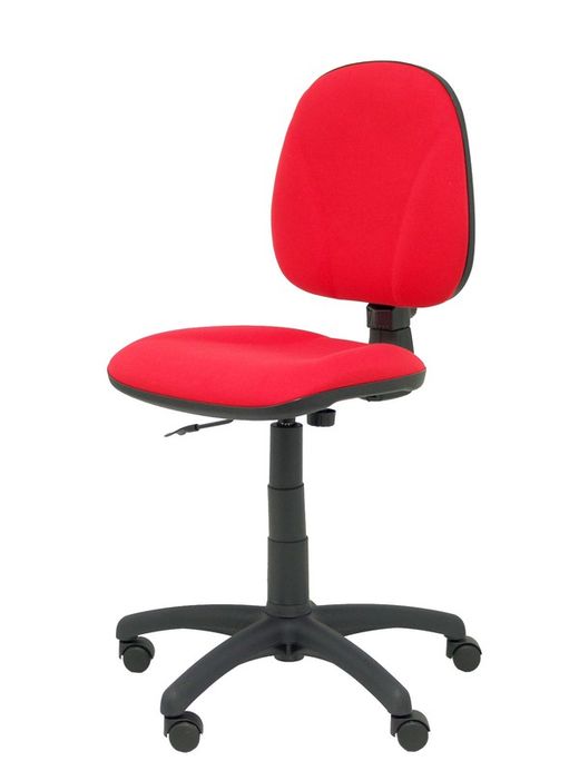 Modelo Saturn - Silla de oficina ergonómica con mecanismo de contacto permanente y regulable en altura - Asiento y respaldo tapizados en tejido ARAN color rojo
