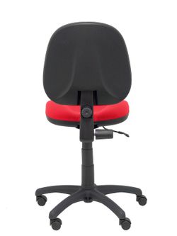 Modelo Saturn - Silla de oficina ergonómica con mecanismo de contacto permanente y regulable en altura - Asiento y respaldo tapizados en tejido ARAN color rojo