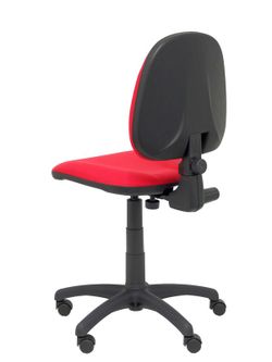 Modelo Saturn - Silla de oficina ergonómica con mecanismo de contacto permanente y regulable en altura - Asiento y respaldo tapizados en tejido ARAN color rojo