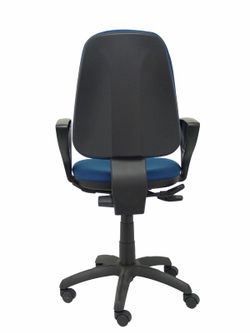 Modelo Sierra S - Silla de oficina ergonómica con mecanismo asincro y regulable en altura - Asiento y tejido tapizado en tejido BALI color azul marino (BRAZOS FIJOS INCLUIDOS)