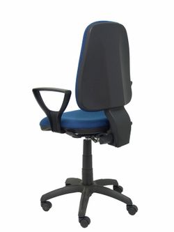 Modelo Sierra S - Silla de oficina ergonómica con mecanismo asincro y regulable en altura - Asiento y tejido tapizado en tejido BALI color azul marino (BRAZOS FIJOS INCLUIDOS)