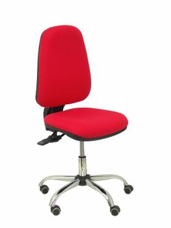 Modelo Sierra S - Silla de oficina ergonómica con mecanismo asincro y regulable en altura  Asiento y tejido tapizado en tejido BALI color rojo