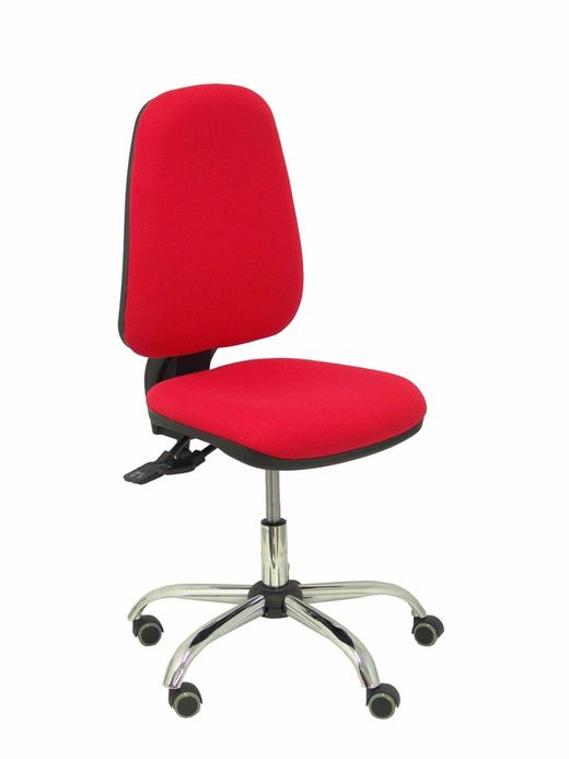 Modelo Sierra S - Silla de oficina ergonómica con mecanismo asincro y regulable en altura  Asiento y tejido tapizado en tejido BALI color rojo