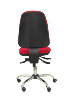 Modelo Sierra S - Silla de oficina ergonómica con mecanismo asincro y regulable en altura  Asiento y tejido tapizado en tejido BALI color rojo