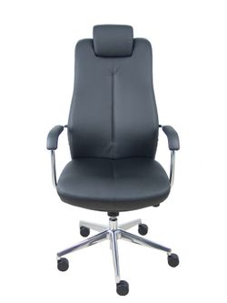 Modelo Sonata - Sillón de dirección ergonómico con mecanismo basculante y regulable en altura - Asiento y respaldo tapizados en tejido SIMILPIEL color negro.