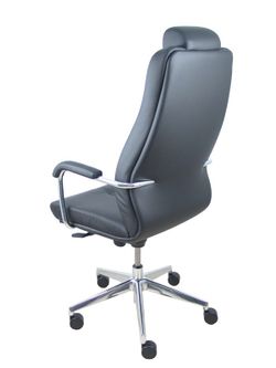 Modelo Sonata - Sillón de dirección ergonómico con mecanismo basculante y regulable en altura - Asiento y respaldo tapizados en tejido SIMILPIEL color negro.
