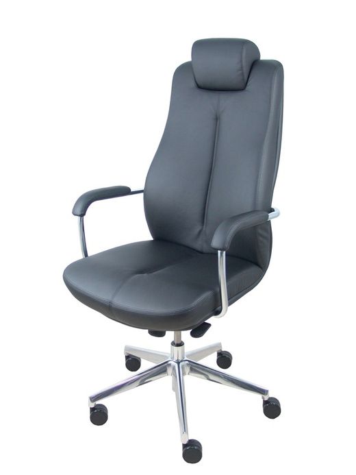 Modelo Sonata - Sillón de dirección ergonómico con mecanismo basculante y regulable en altura - Asiento y respaldo tapizados en tejido SIMILPIEL color negro.